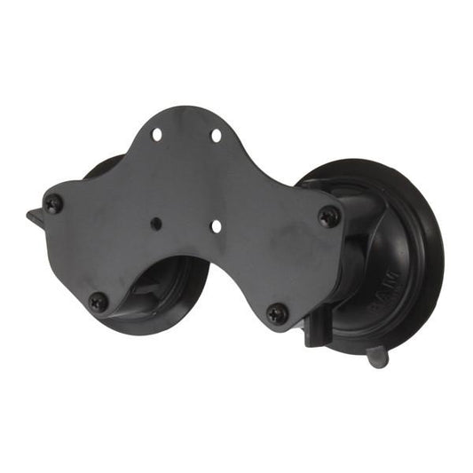 Ram twist lock dual suction cup base