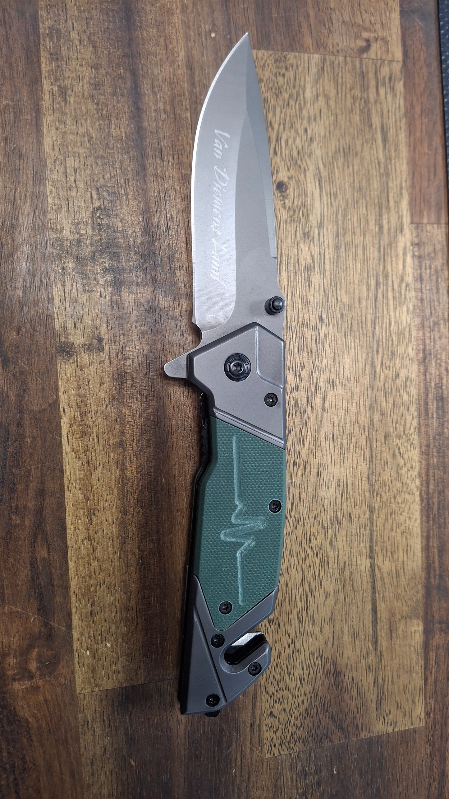 Van Diemans Land Abram's folding knife green