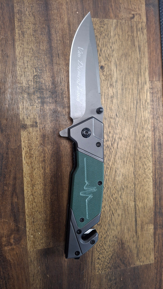 Van Diemans Land Abram's folding knife green