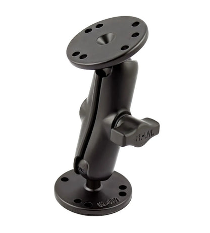 RAM Universal Double Ball Mount with Two Round Plates - B Size Medium
