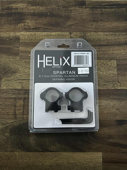 Helix Spartan 9-11m Dovetail aluminium rings - Medium
