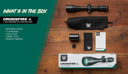 Crossfire® HD 6-18x50 WideRange Plex™ (MOA) Reticle | 30mm Tube