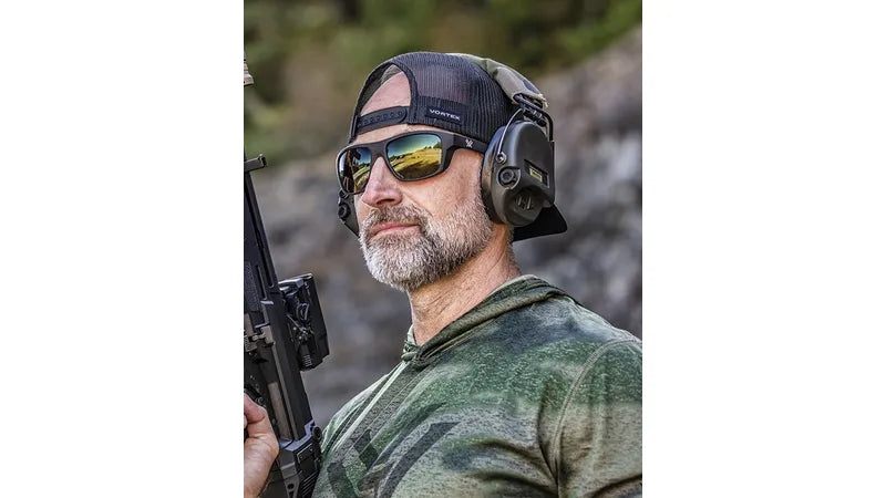 Jackal Sunglasses Black/Amber - Gold Mirror