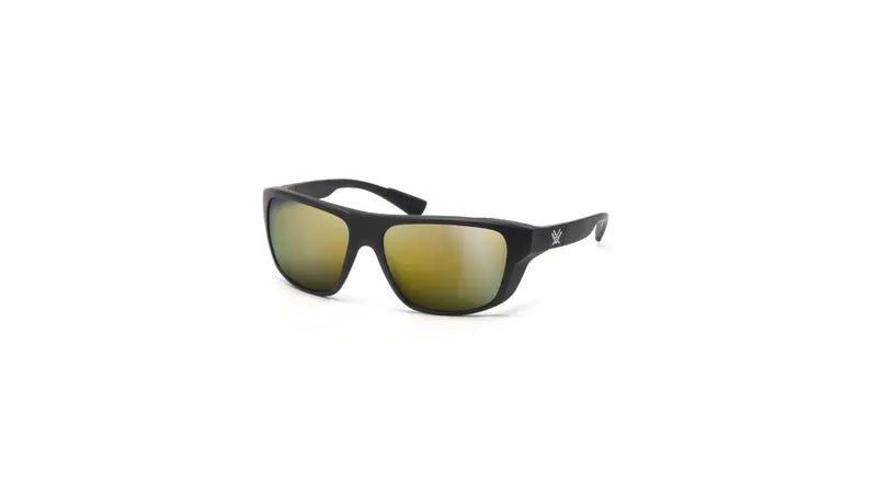Jackal Sunglasses Black/Amber - Gold Mirror