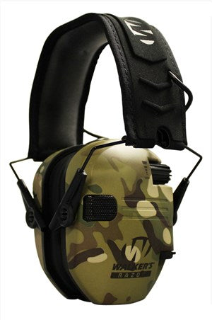 WALKERS RAZOR SLIM ELECTRONIC MUFFS - MULTI-CAM GREEN